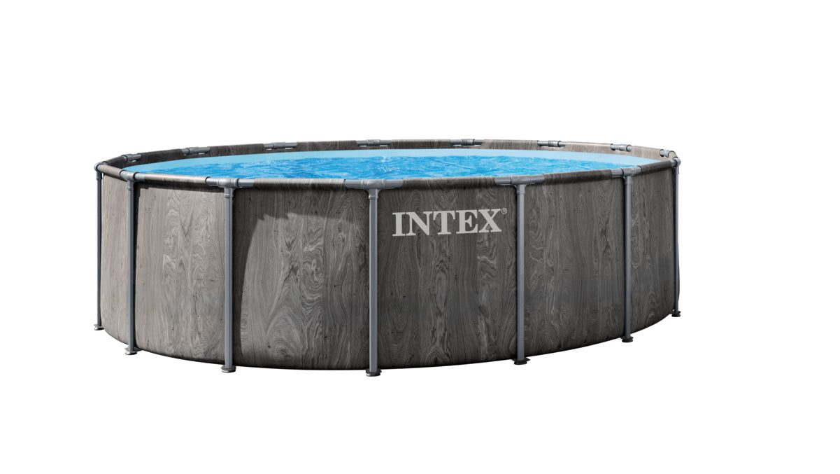 Каркасний басейн Intex Prism Frame Greywood 4,57 м × 1,22 м