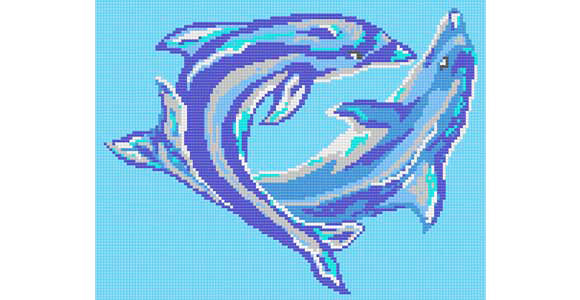 Скляна мозаїка DELFINES CRUZADOS для басейну — 2.5 х 2.5 см, 340х260 см