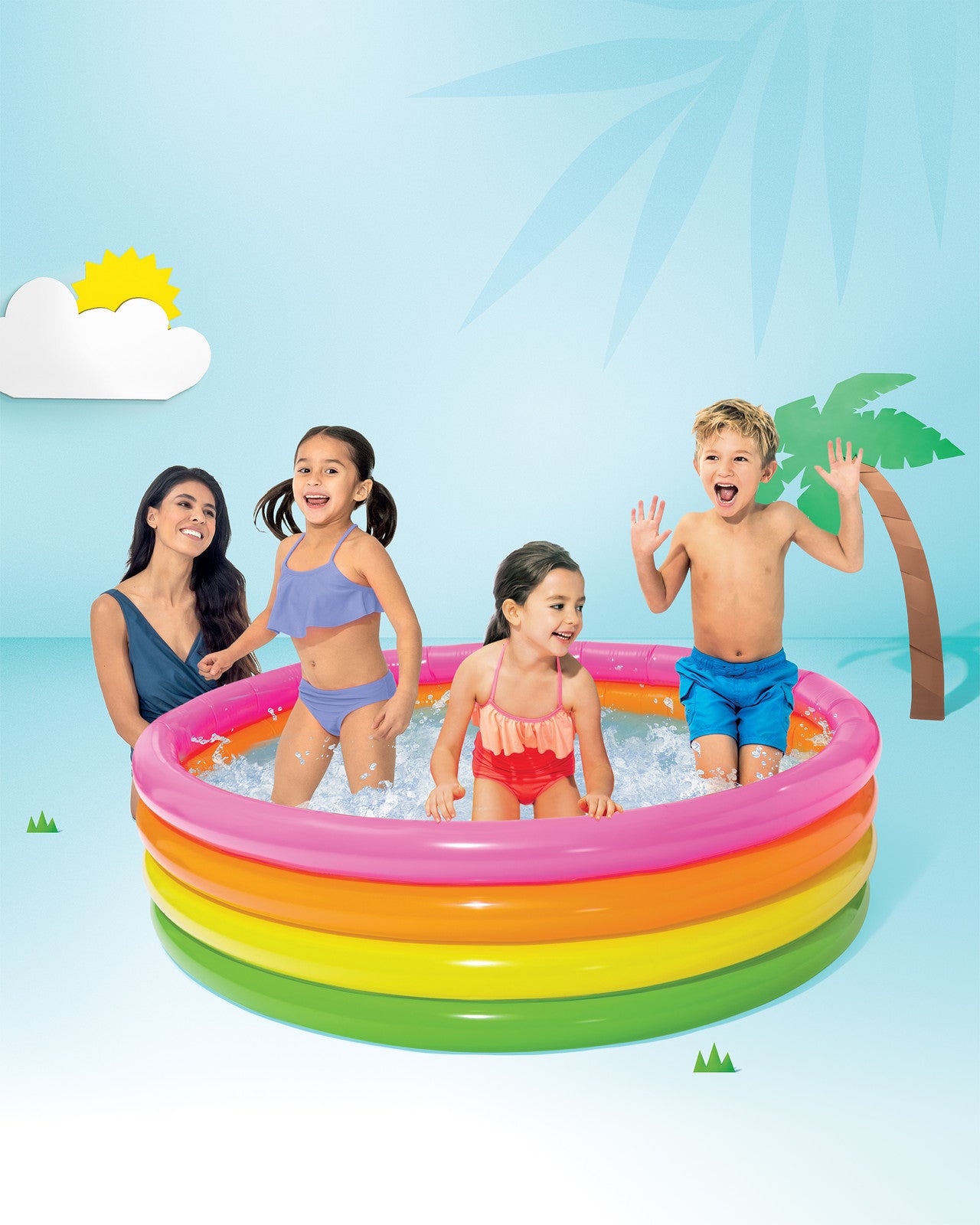 Надувний басейн Intex Sunset Glow Pool (168×46 см)