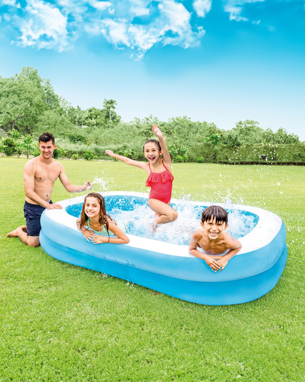 Надувний сімейний басейн Intex Swim Center (203×152×48)