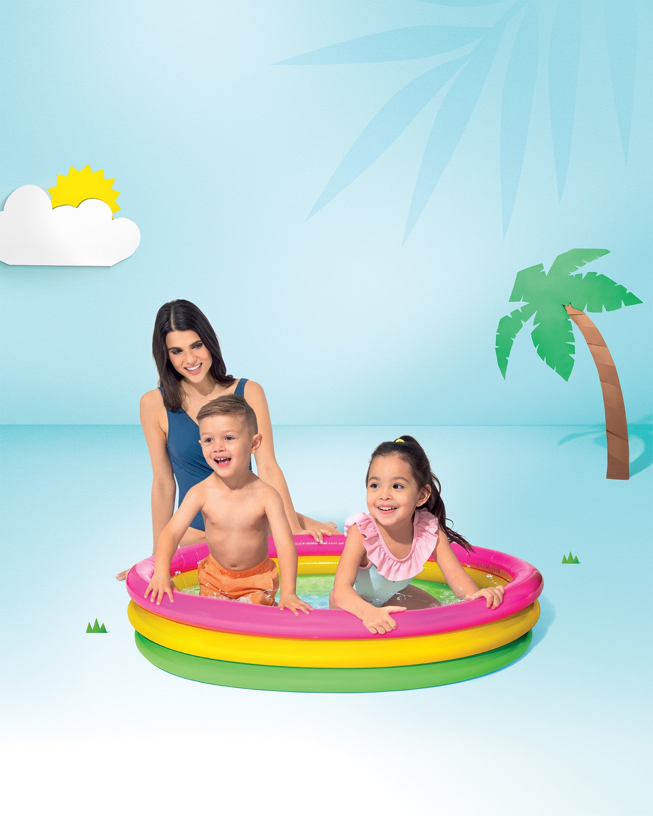 Надувний басейн Intex Sunset Glow Pool (114×25 см)