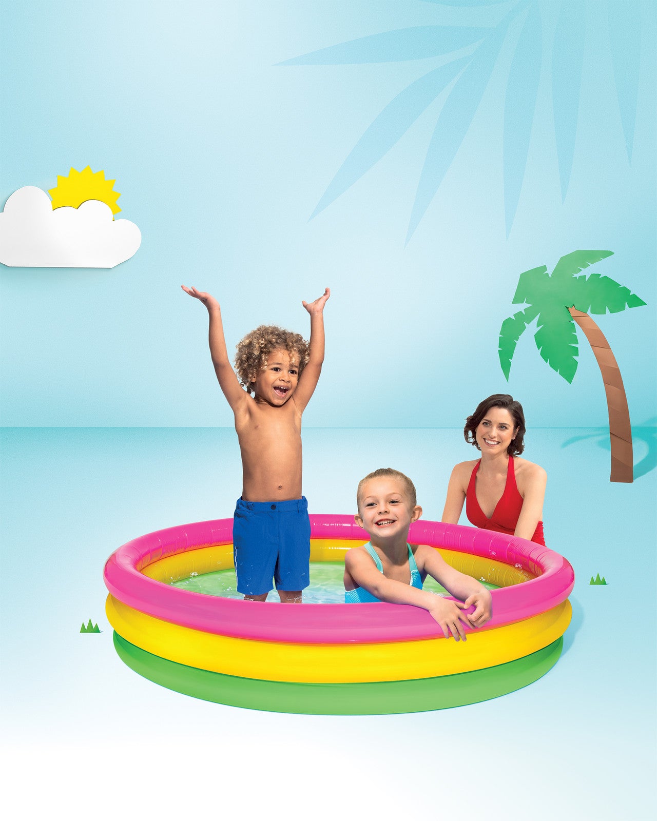 Надувний басейн Intex Sunset Glow Pool (147×33 см)