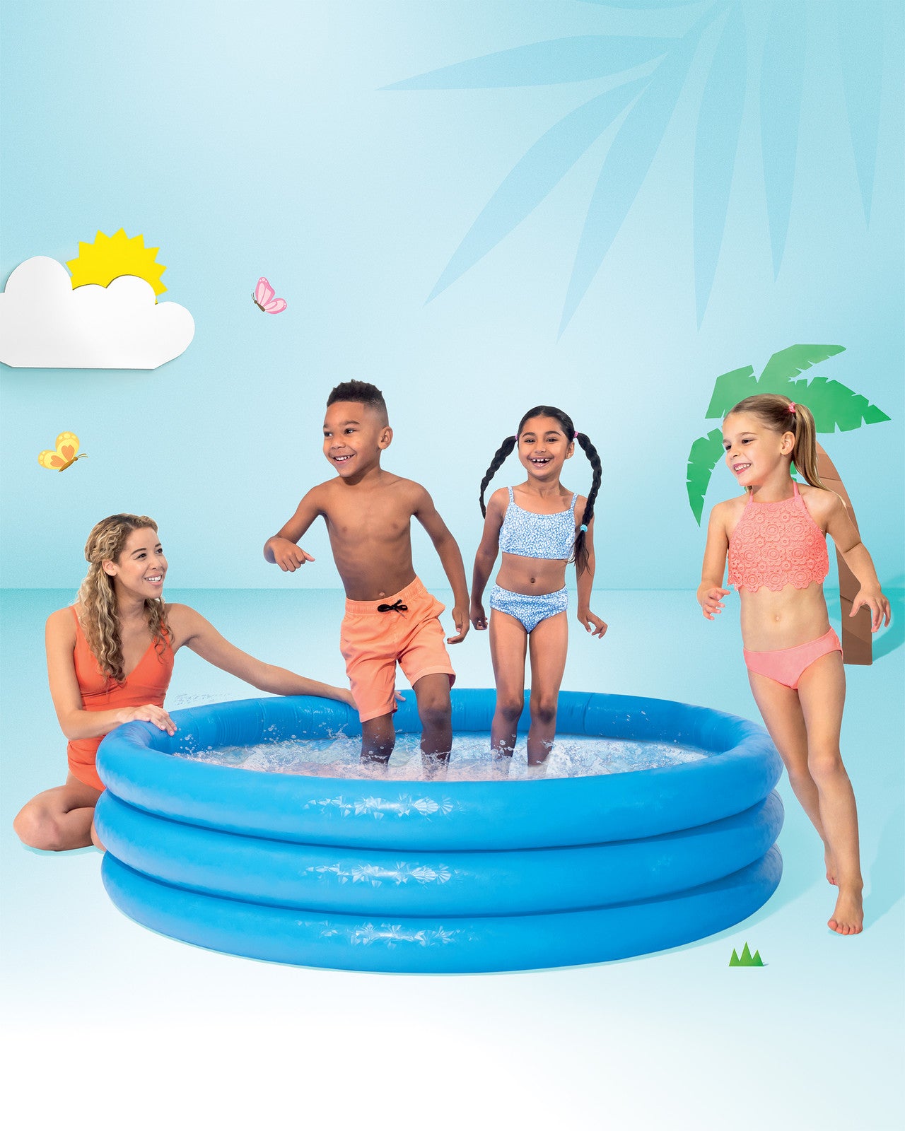 Надувний басейн Intex Crystal Blue (168×38 см)