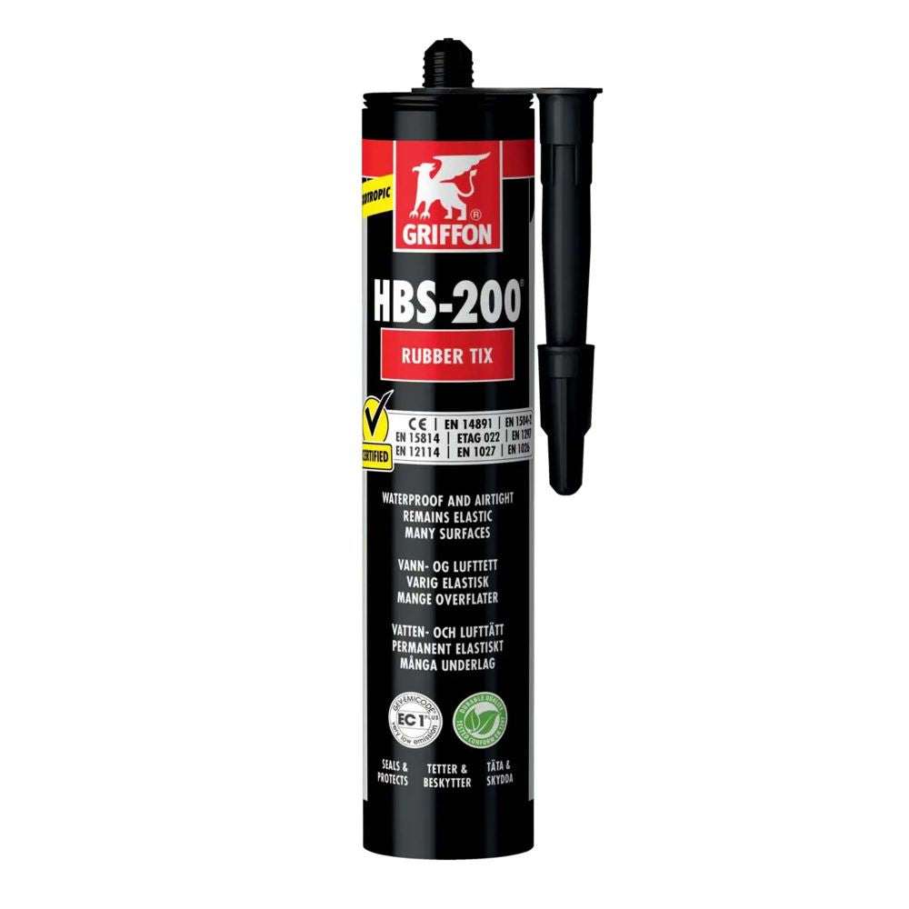 Герметик GRF HBS-200 LIQUID RUB CQ 310мл (12 шт) — Griffon для герметизації