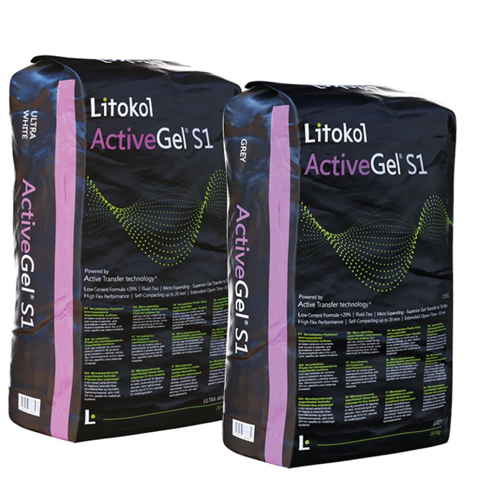 Полімерний адаптивний гель Litokol ActiveGel® S1 мішок 20 кг Сірий — Litokol для басейнів, плитки та мозаїки
