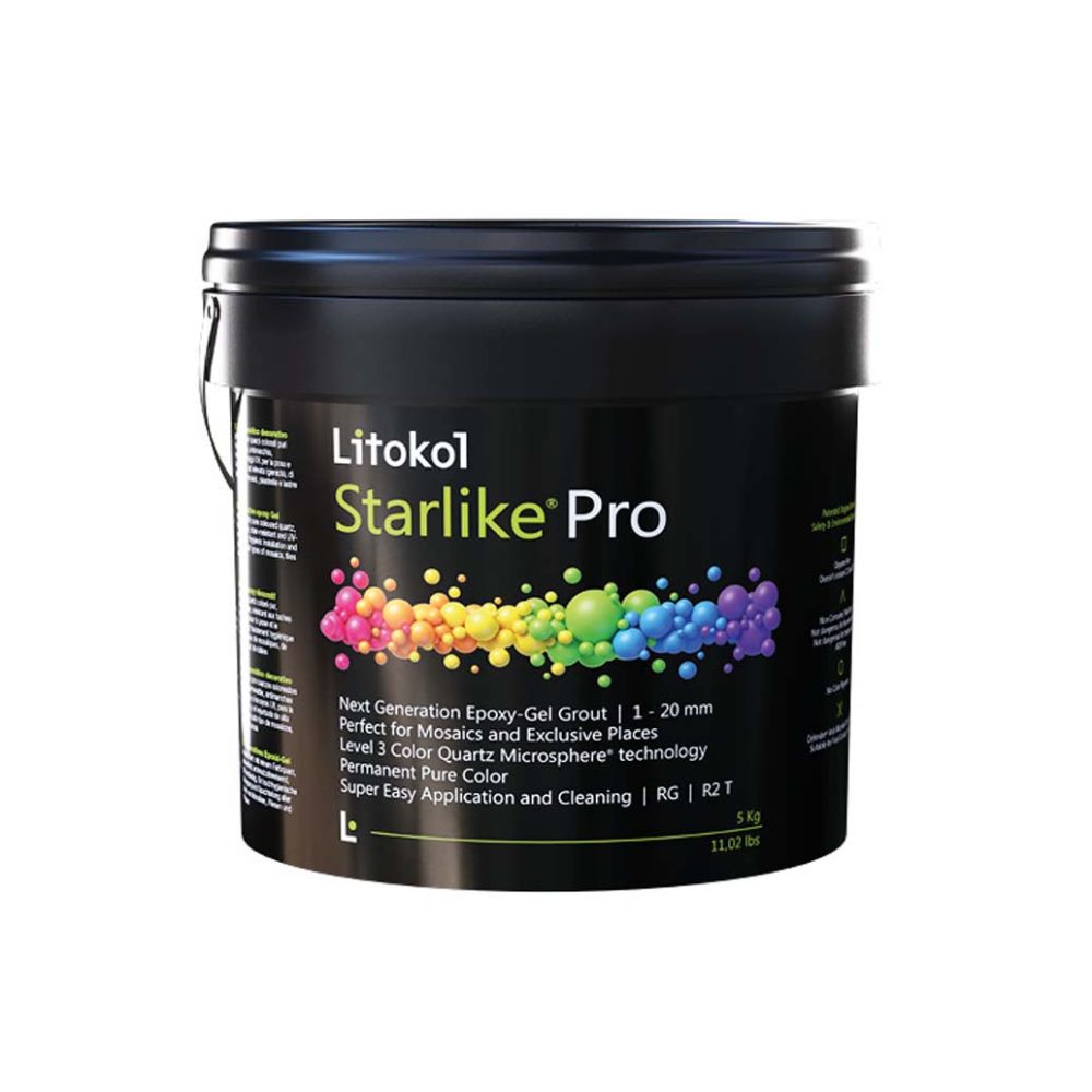 Декоративний епоксидний гель Litokol Starlike® Pro відро 2.5 кг 02 Sabbia Bianca — Litokol для басейнів, плитки та мозаїки