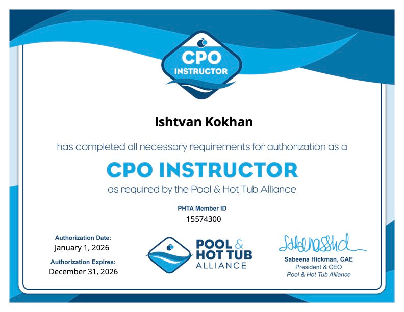 Certified Pool Operator (CPO®) — міжнародна сертифікація операторів басейнів.
