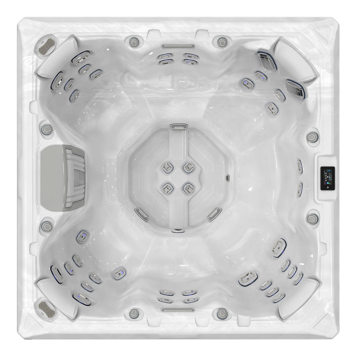 Mandala Life Deluxe Ice White WM00774-D 7 мест 215 × 215 × 86,5 cm,388 kg — СПА-басейн Wellis, фото 2