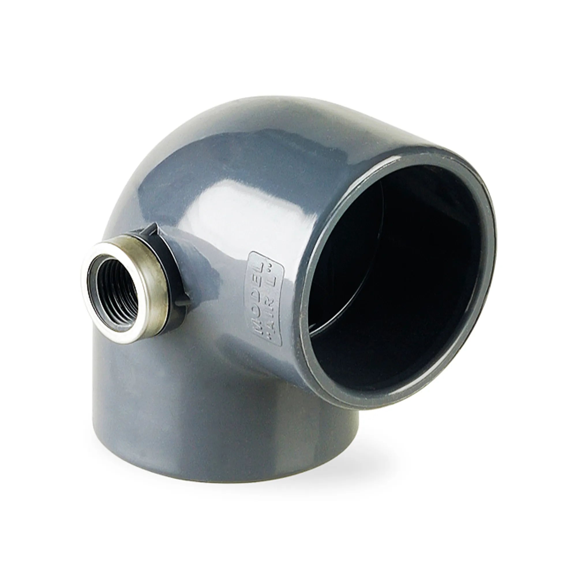 Коліно ПВХ Hidroten "AIR L", 90° з металевим кільцем d50х90-1/2"